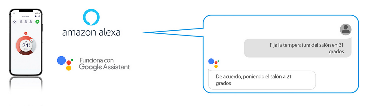 Compatible con Alexa y Google Assistant El control inteligente no se limita a la app. Este equipo también es compatible con Alexa y Google Assistant, lo que permite controlar la climatización mediante comandos de voz.  Esta función aporta un extra de comodidad en el día a día, especialmente cuando se quiere ajustar la temperatura sin utilizar el mando o el móvil. Es una prestación muy práctica para hogares conectados y usuarios que buscan una experiencia de climatización más moderna.